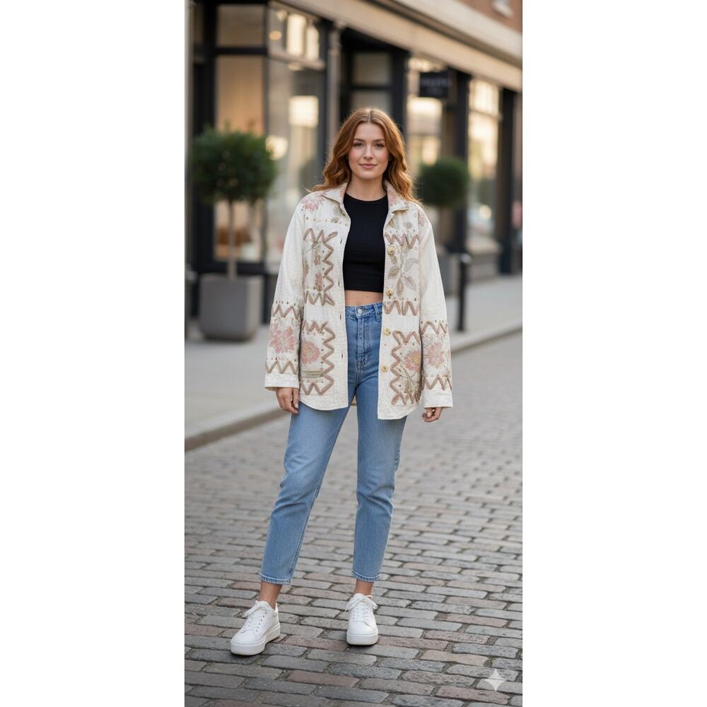 Vintage Fresh Groove Patchwork/Applique Jacket